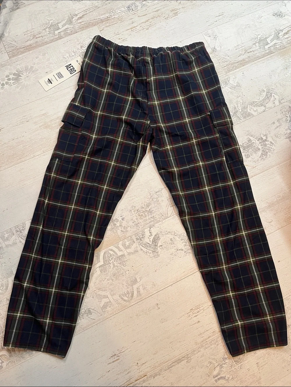 Aeropostale Plaid Cargo Pocket Pj Pants Size XL 44-46